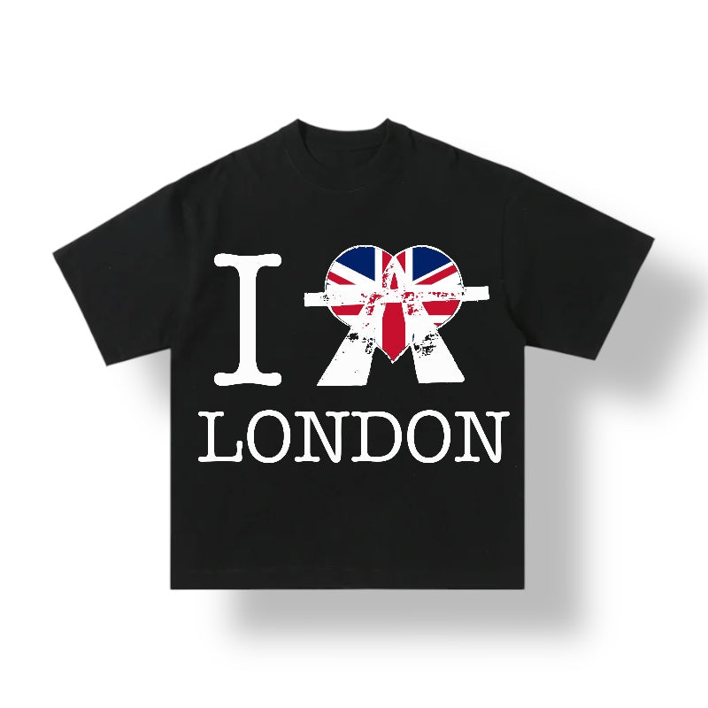I <3 LONDON FLAG TEE (BLACK)