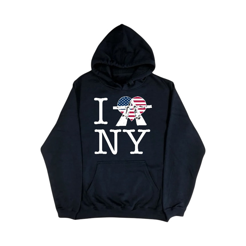 I <3 NY FLAG HOODIE (BLACK)