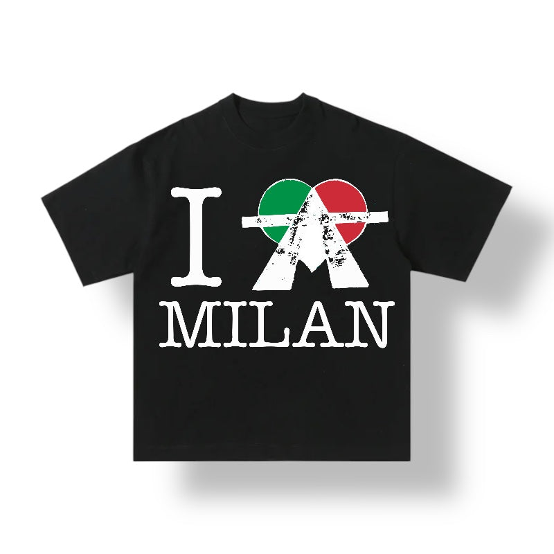 I <3 MILAN FLAG TEE (BLACK)