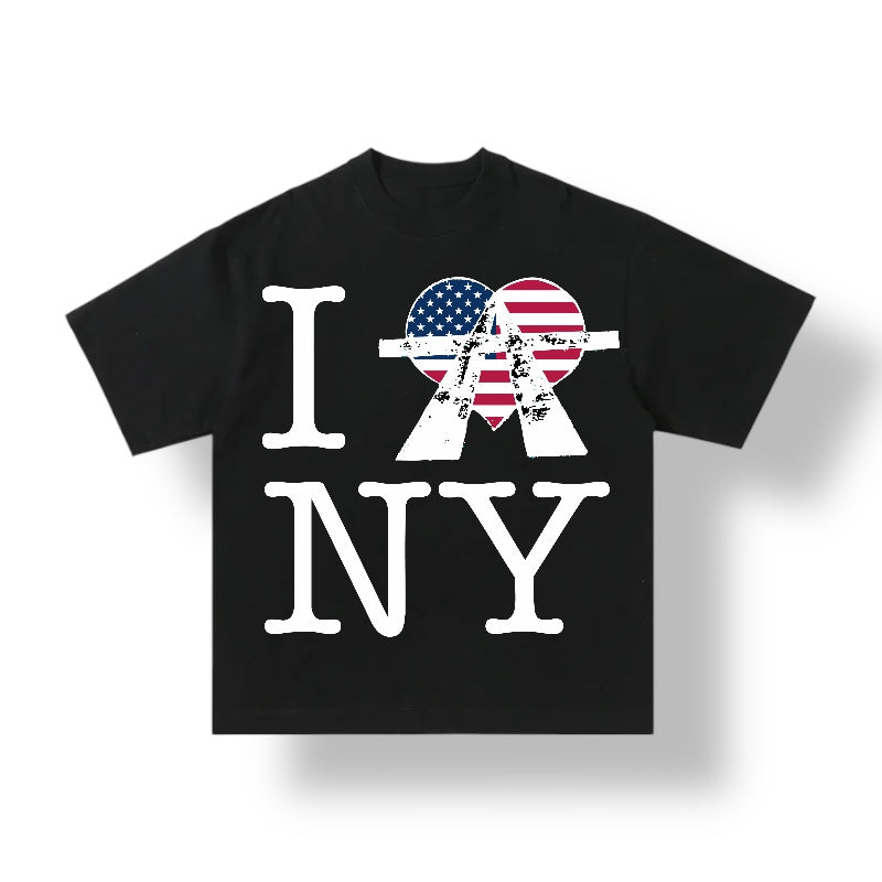 I <3 NY FLAG TEE (BLACK)