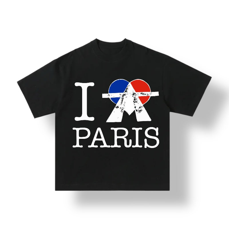 I <3 PARIS FLAG TEE (BLACK)
