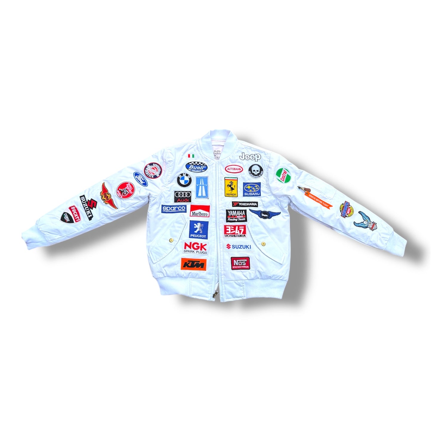 PATCHWORK BOMBER (WHITE)