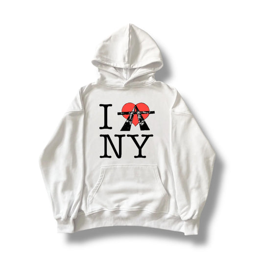 I <3 NY HOODIE (WHITE)