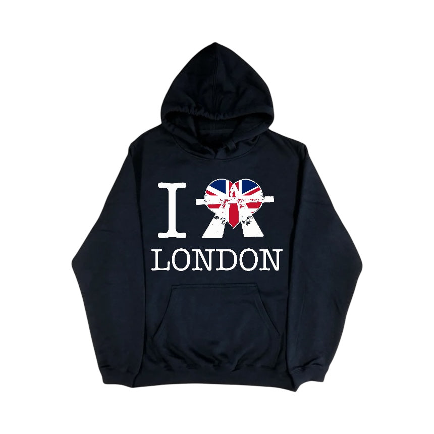 I <3 LONDON FLAG HOODIE (BLACK)